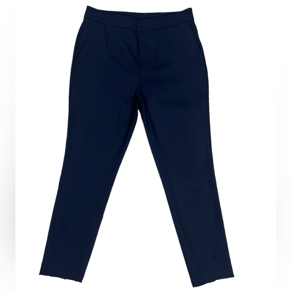 HELMUT LANG Slim Leg Twill Trouser Pants Black Raw Hem Black Sz. 10 DarkAcademia - Picture 3 of 16